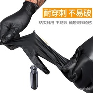 WJ02Disposable Gloves Nitrile Black Nitrile Thickening and Wear-Resistant Food Grade Latex Non-Slip Oil-Resistant Work H