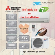 Mitsubishi Air Conditioner 1HP ~ 2.5Hp Inverter R32 Aircond JS Series 三菱冷气机 空调 Penyaman Udara Installation Pickup