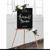 WEDDING SIGN ACRYLIC WELLCOME SIGN A4 21 X 30 2MM AKRILIK LAMARAN AKRILIK PAPAN NAMA ENGAGEMENT