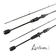 Artemis I Malaysia Ready Stock Ultralight Rod Solid Carbon Spinning Rod Baitcasting Rod BC UL Rod Pr