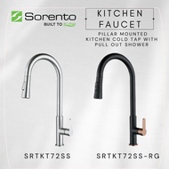 SORENTO SRTKT72SS Pillar Mounted Kitchen Cold Tap with Pull Out Shower