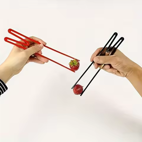 Easy-Grip Reusable Training Chopsticks - Durable Plastic, Perfect for Beginners & Enthusiasts