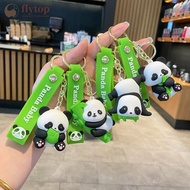 FLYTOP Cute Pandas Car Key Chain Pendant Cartoon Pendant Keychain Delicate Simple Key Chain for Girl