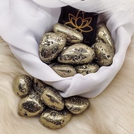 Pyrite Chalcedony (Bringer of Luck) Tumbled Peruvian Pyrite HQ Crystal Tumble Polished Stone Pyrite 