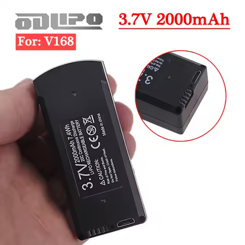 V168 6K Drone Battery 3.7V 2000mAh For V168 Pro NOGPS Remote Control Drones Quadcopter Aircraft Spar