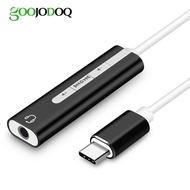 Goojodoq 2 in 1 USB Type C 3.5 แจ็คเสียงหูฟังสายไมโครโฟน USB C ถึง 3.5 มิลลิเมตร AUX หูฟังอะแดปเตอร์