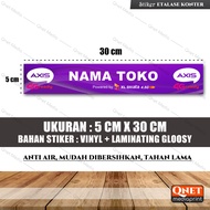 STIKER ETALASE KONTER ( COSTUM ) 5 cm x 30 + LAMINATING GLOSSY