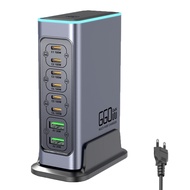 660W พอร์ต USB PD Charger GaN Desktop สถานีชาร์จสําหรับแล็ปท็อป/โทรศัพท์/แท็บเล็ต Fast Charger สําหร