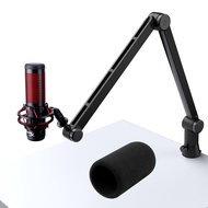 HyperX QuadCast Boom Arm - Upgraded Heavy Duty Mic Arm with HyperX Pop Filter, 360° Rotatable Microp