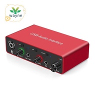 192KHz USB Audio Interface Sound Card XLR Interface Studio for Podcast Recording Equipment Professio