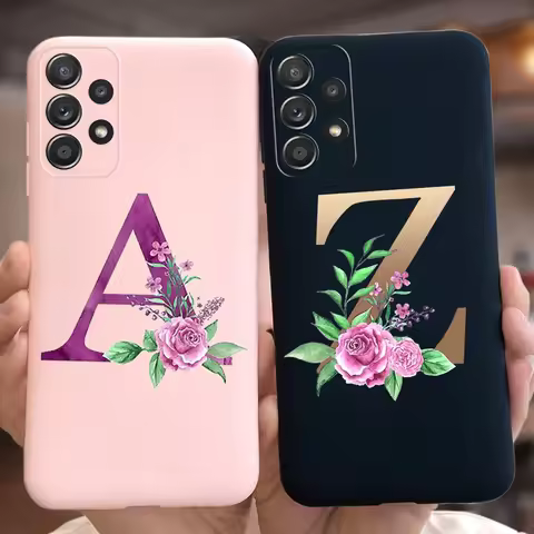 For Samsung Galaxy A13 4G Case SM-A135F Cute Couple Letters Silicone Soft Fundas Phone Cover For Sam