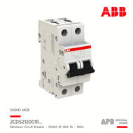 ABB ลูกย่อย SH202 1A - 63A S202 80A - 100A 2P 6kA MCB Miniature Circuit Breakers