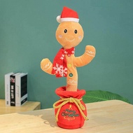 【Icc toy】Lovely Dancing Snowman Talking Toy USB Charging Sound Record Repeat Doll Kawaii Cactus Kids