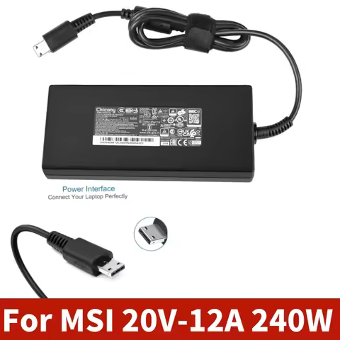 240W 20V12A USB Tip Laptop Power Adapter Charger For MSI GE76 GE66 GP76 GP66 GS77 MS-17K3 A20-240P2A