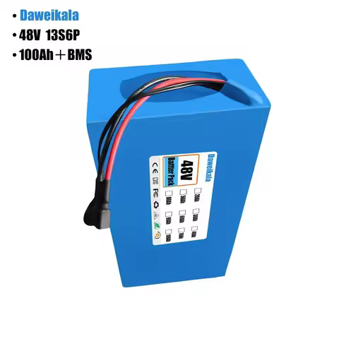 13S6P 48V 100000mAh 18650 Battery Pack – Lithium-Ion for Scooters/Bikes/Motorcycles + EU/US Charger 
