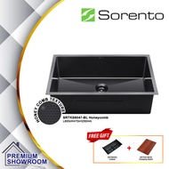 Sorento HONEYCOMB Undermount Handmade 304 Stainless Steel Kitchen Sink / Sink Single Bowl / Anti Rus