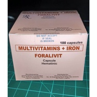 FORALIVIT - Multivitamins + Iron Supplement - 100 Capsules