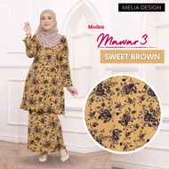 By Melia Design Baju Kurung Hot Raya 2024 moden MAWAR 3 Corak Bunga Cotton Premium raya 2024 Lembut Sulam Lace Biku