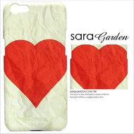 【Sara Garden】客製化 手機殼 蘋果 iPhone7 iphone8 i7 i8 4.7吋 愛心 皺褶 紙 保護殼 硬殼