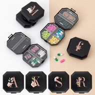 1pc Carry-On Portable Pill Cases One Week 6 Grids Large Capacity Pill Box Dustproof Dispenser Letter