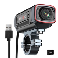 AKY-710S Motorcycle/Bike Camera 4K 28fps, 2K 55fps, Wide-Angle 142°, IP67, 5MP, Loop & Emergency Rec