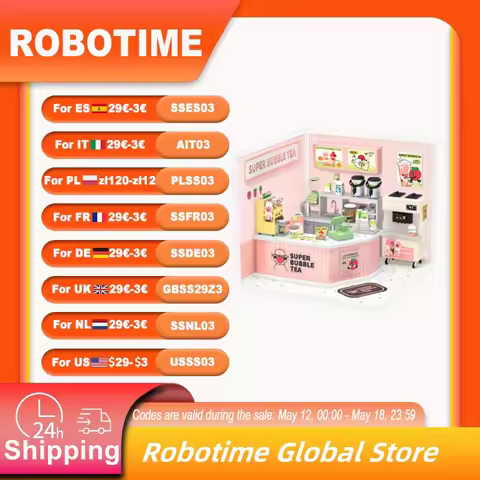 Robotime Rolife Super Store Series plastic 3D Puzzle DIY Miniature dollhouse kit Building Block Sets