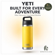 YETI Rambler 18oz Water Bottle Vacuum Insulated Leakproof Chug Cap Stainless Steel No Sweat Dishwash