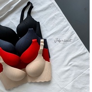 Juby's Women Petite 4-Hook Push-Up Bra Comfort Sponge Anti-Sag Wire-Free Quarters Coverage Bra