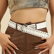 Black/White Women's Belt Men's Belt Y2K Year Women's Belt Punk Hip Hop Black Wide Versatile For Jean