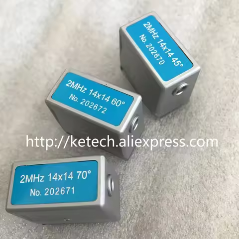 Ultrasonic Flaw Detector Probe Angle Beam Probe Transducer 2MHz/4MHz 3x4 4x5 8x6 8x9 10x10 14x14 for