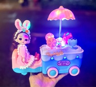 [MUA 2 GIẢM 5%]Lồng đèn pin trung thu Elsa Pony Búp Bê Barbie Công Chúa Nhật Bản 30cm có đèn nhạc