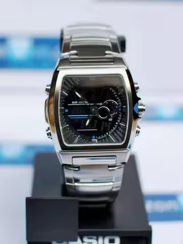 Steel belt multi-function wine barrel double display quartz men's watch EFA120D-1AV