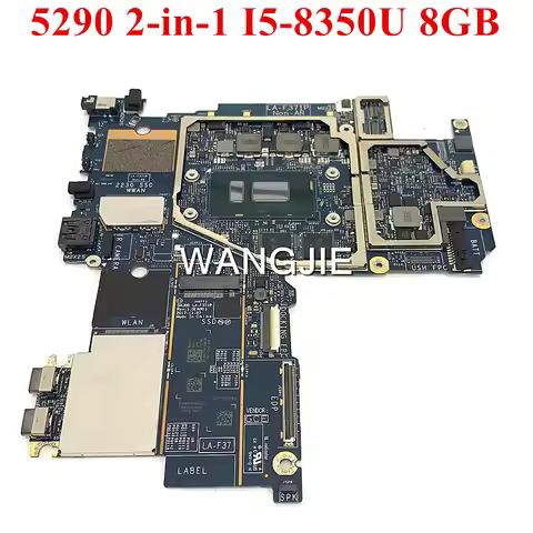 For Dell OEM Latitude 5290 2-in-1 Laptop Motherboard CN-0T37MJ CN-0JP7C1 I5 8th CPU 8G RAM On Board 