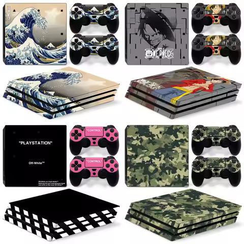 For PS4 Pro Ukiyo-e Sticker, Japanese Art, HD Vinyl Decal