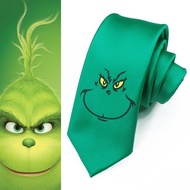Grinch Grinch Grinch Merchandise Tie Anime Christmas Monster Green Hair Monster Unique Flower Tie