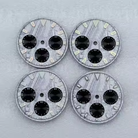 29.5mm Meteorite Texture Watch Dial No logo Matte Man Suitable For Seiko VK63 Daytona Quartz Movemen