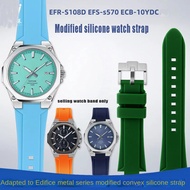 Modified Silicone Rubber Strap For Casio EFR-S108D EFS-S570 ECB-10YDC Sports Watchband Watch Accesso