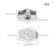 Isi 10 Klem Seling Baja Stainless Klem Tali Kawat Klem Kawat Baja Untuk Tali Kawat 3-4mm Wire Clip