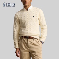 Polo Ralph Lauren เสื้อกันหนาวผู้ชาย Cable-Knit Wool-Cashmere Sweater รุ่น MNPOSWE16821269 สีเบจ