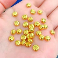 金黄色小金豆1g仿真实心转运珠攒金豆豆中秋节礼物Golden yellow small gold bean 1g simulation solid transfer beads20251008