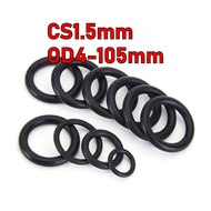 [YMH-BY1]Nitrile Rubber Ring Black/O Ring Seal Gaskets/O Ring CS1.5mm OD4-105mm