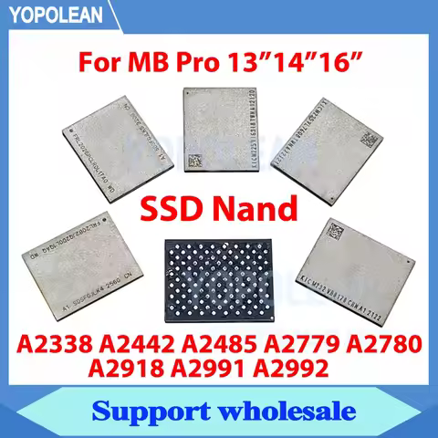SSD NAND For Macbook Pro A2141 A2338 A2337 A2442 A2485 A2779 A2780 A2918 A2991 A2992 256gb 512G 1TB 