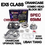 EX5 CLASS ENGINE COMBO HEAD BLOCK SET ALIH TIANG HHM SPEC 60 SPEC 62 COMBO 65MM HHM EX5 UBAH TIANG