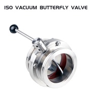 ISO high vacuum butterfly valve ISO63 ISO80 ISO100 internal welding flange butterfly valve 304 stain