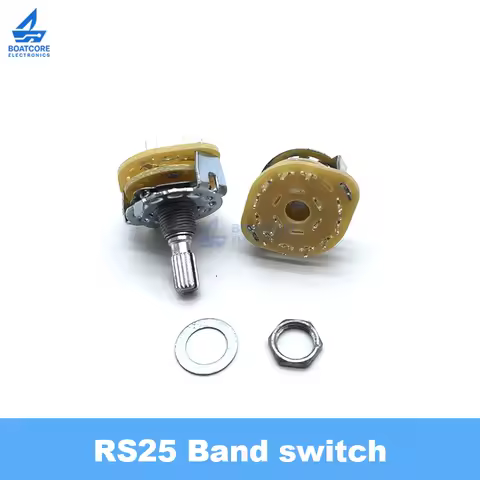 2PCS RS25 Rotary Switch Selector Band Switch 2 Pole Multi Position 2P4T 2P5T 2P6T 3P3T 3P4T Knob Swi