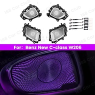 LED 64Colour Ambient Light For Mercedes Benz New C class W206 C43 C63 Car LED Speaker Cover Auto Doo