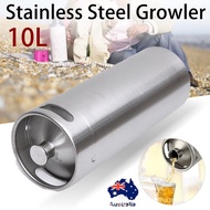 10L 304 Stainless Steel Beer Keg Homebrew Pressurized Growler Mini Portable Beer Bottle Home Brewing