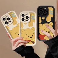 Casing Case Phone For OPPO F11 f9 find X3 x5 r11 s r15 r17 Reno 2 3 4 5 6 7 7z 8 10 8t Pro Plus Cute honey bear Cartoon tpu hard shell