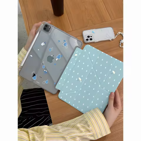 Raindrops Umbrellas Y2K Tablet Case For iPad Pro 11 13 M2 M4 M3 9.7 10.2 5/6th 7/8/9/10/11th Mini 6 