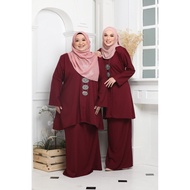 SET BAJU KURUNG KEBAYA S TO 5XL BAJU RAYA WANITA KEBARUNG 17 WARNA PLAIN PLUS SIZE SMALL SIZE BIG SIZE BAJU SAIZ BESAR